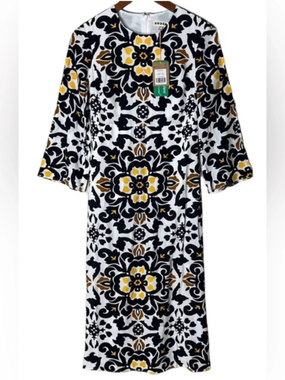🌼 Boden Bold Floral Geometric Dress – Size 2 (Like New) - Picture 2 of 4
